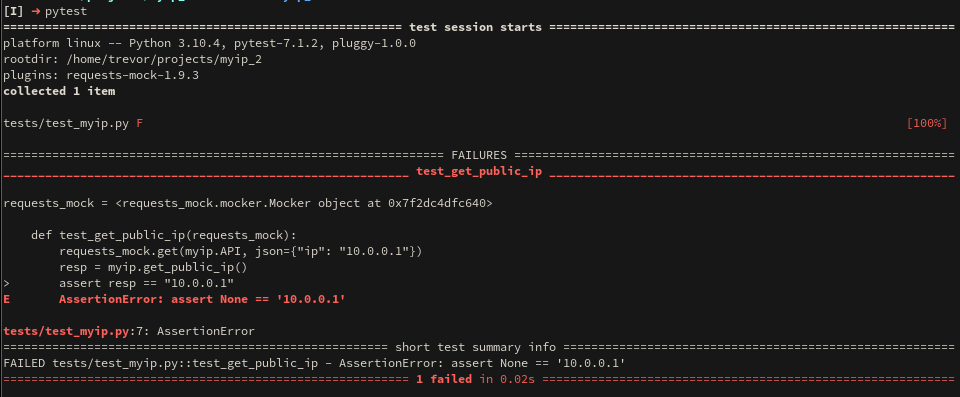 Pytest Error