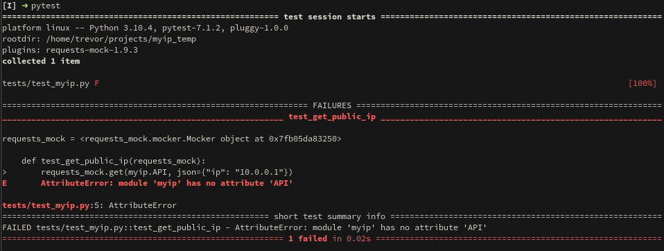 Pytest Error