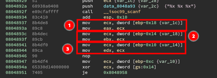 Saving Input to Registers